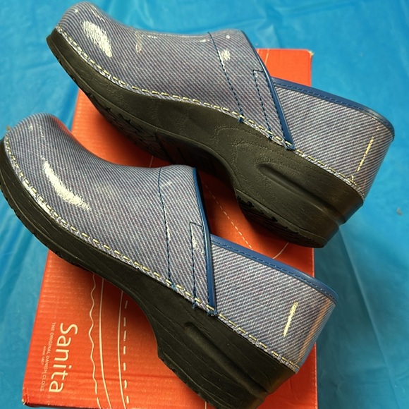 Sanita patent “Dungaree print” clogs, size 37 - Picture 4 of 7